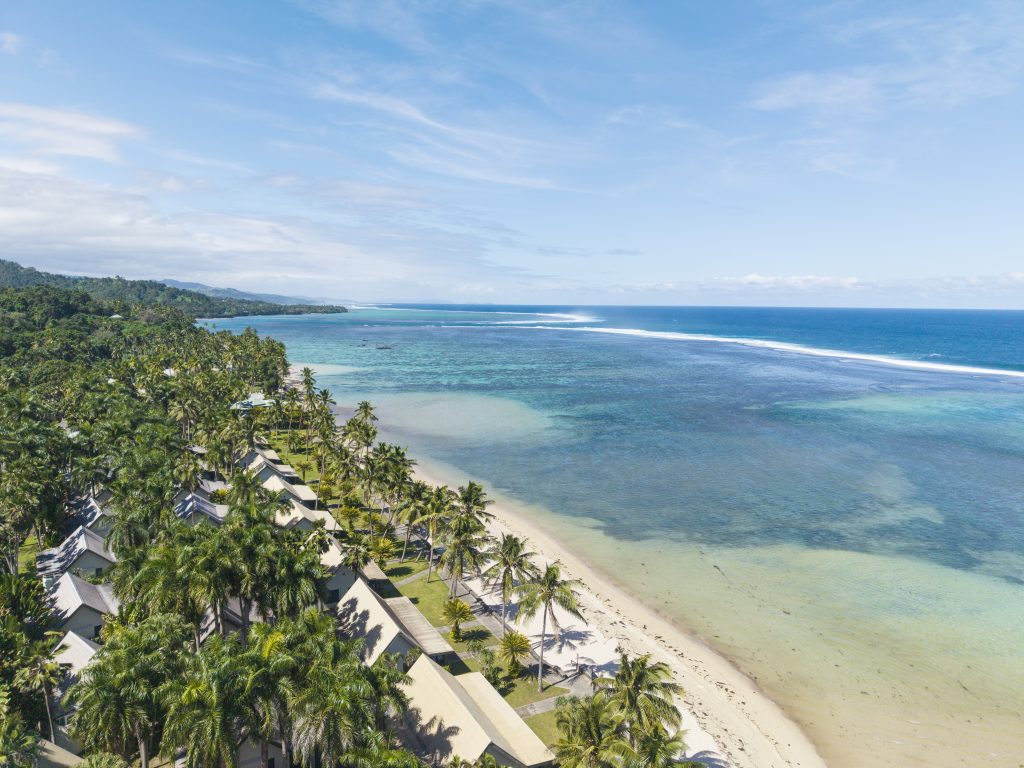 Aerial coastline view