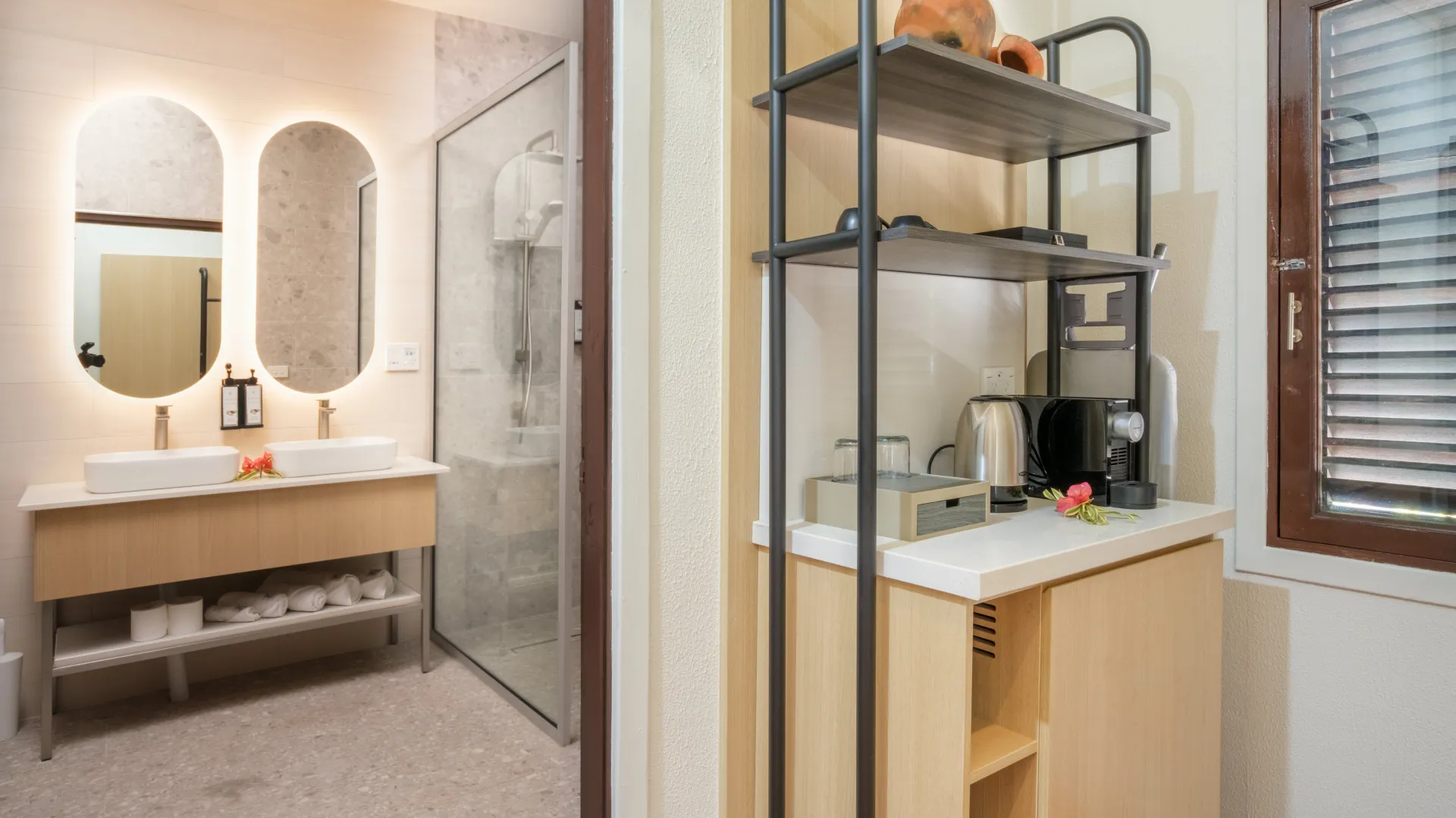 Modern ensuite at Yatule Resort and Spa