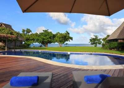 Poolside relaxation at Yatule